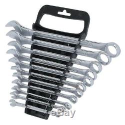 11PC Piece Combination Spanner Set 6,7,8,9,10,11,12,13,14,17,19mm Nickel Plated