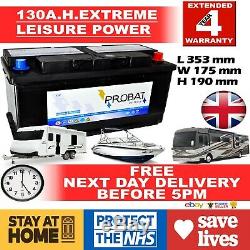 12V 130AH 130 AH Leisure Battery DEEP CYCLE for Motorhome / Caravan / Campervan£