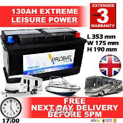 12V 130AH 130 AH Leisure Battery DEEP CYCLE for Motorhome / Caravan / Campervan£