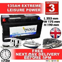 12V 135AH 135 AH Leisure Battery DEEP CYCLE for Motorhome / Caravan / Campervan£