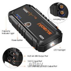 12V 2000A Car Jump Starter Battery Charger Booster Rescue Power bank Dual USB UK