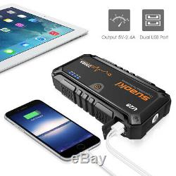 12V 2000A Car Jump Starter Battery Charger Booster Rescue Power bank Dual USB UK