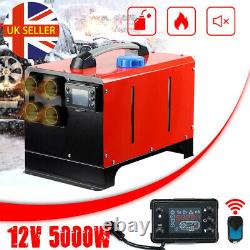 12V 5KW Diesel Air Night Heater 4 Holes LCD Monitor Remote Trucks Boats Car home