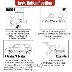 12V 5KW Diesel Air Night Heater 4 Holes LCD Monitor Remote Trucks Boats Car home