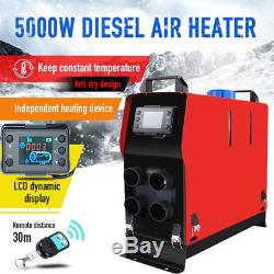 12V Air Diesel Heater 5000W 4 Holes LCD Monitor PLANAR For Trucks Boats Bus Car