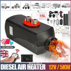 12V Air Diesel Night Heater 5KW Remote LCD Monitor For Car Truck Motor Boat Home