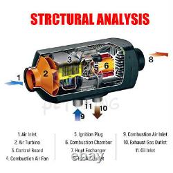 12V Air Diesel Night Heater 5KW Remote LCD Monitor For Car Truck Motor Boat Home