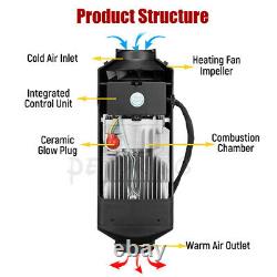 12V Air Diesel Night Heater 5KW Remote LCD Monitor For Car Truck Motor Boat Home