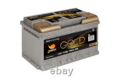 12V Low Height 77 AH Jenox Gold Campervan Dual Purpose Battery Fits VW T5
