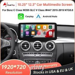 12.3' Wireless CarPlay Touch Screen Stereo NTG5. X For Benz C W205 X253 V W447