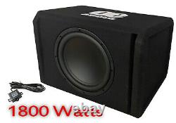 12 Bass box car audio sub woofer built in amp active amplified 1800 watts Loud