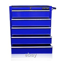 130 Us Pro Blue Tools Chest Tool Box Roller Cabinet 5 Drawers Mechanics