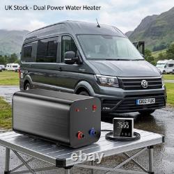 15L LCD Campervan Water Heater Boiler 12V 230V Dual Power Caravan Motorhome