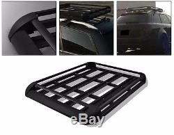 160cm Universal Aluminum Car Roof Rack Basket Cargo Luggage Carrier Bar BLACK