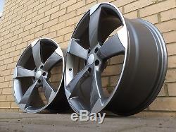 18 x4 New AUDI Style Alloy Wheels TTRS Rotor Style Black edition A3 A4 gunmetal