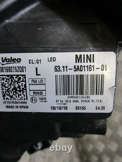 2019 Mini One F56 Passenger Side Front Headlight 6311-5a01161-01 (lugs Damaged)