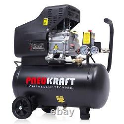 24 Litre Air Compressor 9.6 CFM, 2.5 HP 8 Bar with Wheels Powerful Machine