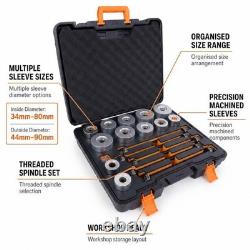 24 Pcs Press and Pull Sleeve Kit Bearing Bush Seal Removal Tool Set Gear4Garage