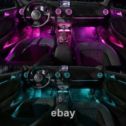 256 Colors Air Vent LED Ambient Light Atmosphere Lamp For Audi A3 S3 2013-2017