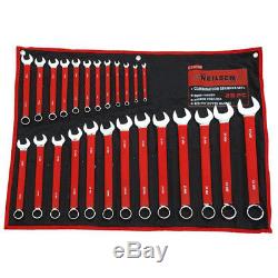 25pc Metric combo spanner combination set ring open ended 6mm 32mm Soft Grip