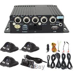 27Pcs 4CH Car Digital DVR Camera Security Video Recorder SD 4 CCD Rear View Kit