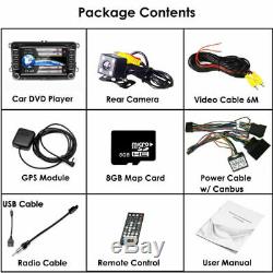 2DIN Autoradio GPS Navi DVD Bluetooth Für VW GOLF 5 PASSAT Caddy POLO + Kamera