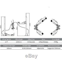 2 Post Lift Car Vehicle Compact Pro Portable, Low Height 2.7 Ton, 1ph