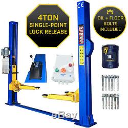 2 Post Lift Single Point Safety Lock Release Car Vehicle Ramp/hoist 4ton Tonne