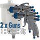 2 X Devilbiss Slg-620 Compliant Spray Gun Gravity Feed 1.3mm/1.8mm Paint/primers