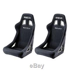 2 x Sparco Sprint Pair Of FIA Approved Racing Track Bucket Seats Black