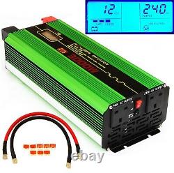 3000With6000W(Peak) DC12V-AC240V INTELLIGENT POWER INVERTER SOFT START LCD DISPLAY