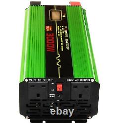 3000With6000W(Peak) DC12V-AC240V INTELLIGENT POWER INVERTER SOFT START LCD DISPLAY