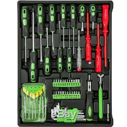 300 pc tool box with tools kit storage mobile trolley on wheels with 4 drawers