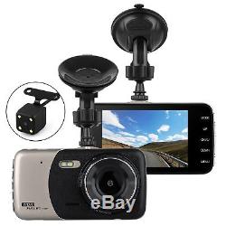 4 1080P Dual Lens Car Dash Cam Front and Rear Camera Dashboard DVR Recorder 170