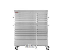 54 Stainless Steel Large Tool Box Chest Roll Cab Storage Brand New