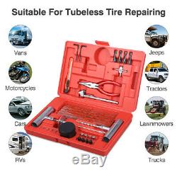 56PCS Car Tyre Puncture Emergency Tire Repair Kit Tools for Car Van Motorcycle A