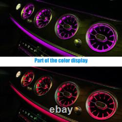 64 Colors Front Rear Air Vent LED Ambient Light Atmosphere Lamp For E W213 S213