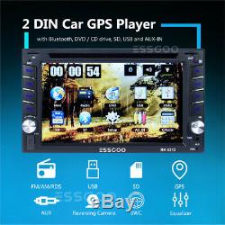6.2 Double 2 Din In Dash Car CD DVD Player Radio Stereo GPS SAT NAV Rear Camera