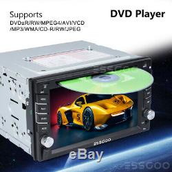 6.2 Double 2 Din In Dash Car CD DVD Player Radio Stereo GPS SAT NAV Rear Camera