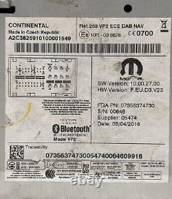 7356374730 Fiat Doblo Navigator Radio With Unlock Code 1 Year Warranty