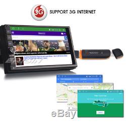 7 DAB+ Android 7.1 Doppel Din Autoradio GPS Bluetooth WiFi 3G OBD2 Navi Cam-Ein