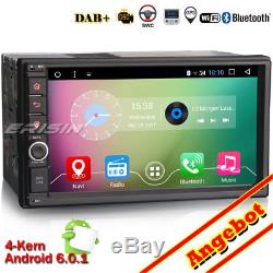 7 Doppel Din Android 6.0 Autoradio GPS Bluetooth WiFi 3G DVR OBD2 DAB+ Navi USB