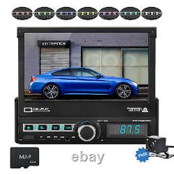 7 Single 1 Din Car Radio Stereo MP5 Player GPS SAT NAV AUX USB Bluetooth+Camera