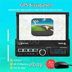 7 Single 1 Din Car Radio Stereo MP5 Player GPS SAT NAV AUX USB Bluetooth+Camera