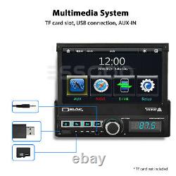 7 Single 1 Din Car Radio Stereo MP5 Player GPS SAT NAV AUX USB Bluetooth+Camera