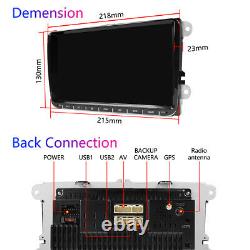 9 Double 2Din Android 10.0 Car Stereo Radio FM MP5 Player Sat Nav GPS BT For VW