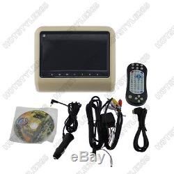 9 Inch Twin Dual 2 X PORTABLE In Car Headrest DVD Player LCD Screen USB SD Game
