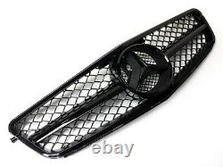 AMG Style Front Radiator Grille for Mercedes C-Class C204 W204 S204 Gloss Black