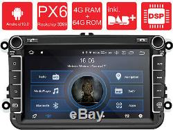 AV8V6 Android 10 Autoradio Naviceiver Moniceiver GPS VW Seat Skoda IPS DAB+DSP