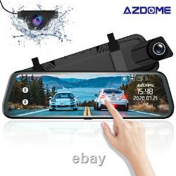 AZDOME 10 Dash Cam Front and Rear Car Rear View Mirror Dash Camera Night Vision